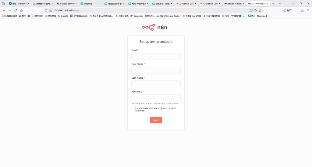 n8n Ubuntu Cloudflared Docker