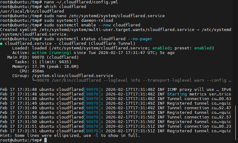 n8n Ubuntu Cloudflared Docker